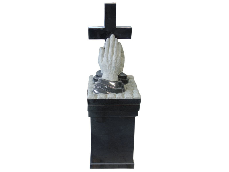 Cross Headstones For Graves With Blessed Hands