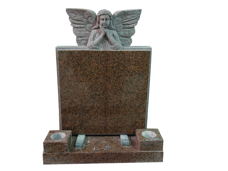 Sleeping Angel Wings Memorial With Balmoral Red